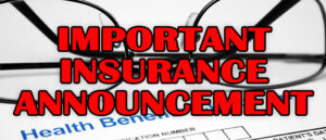 image of important insurance announcement graphic